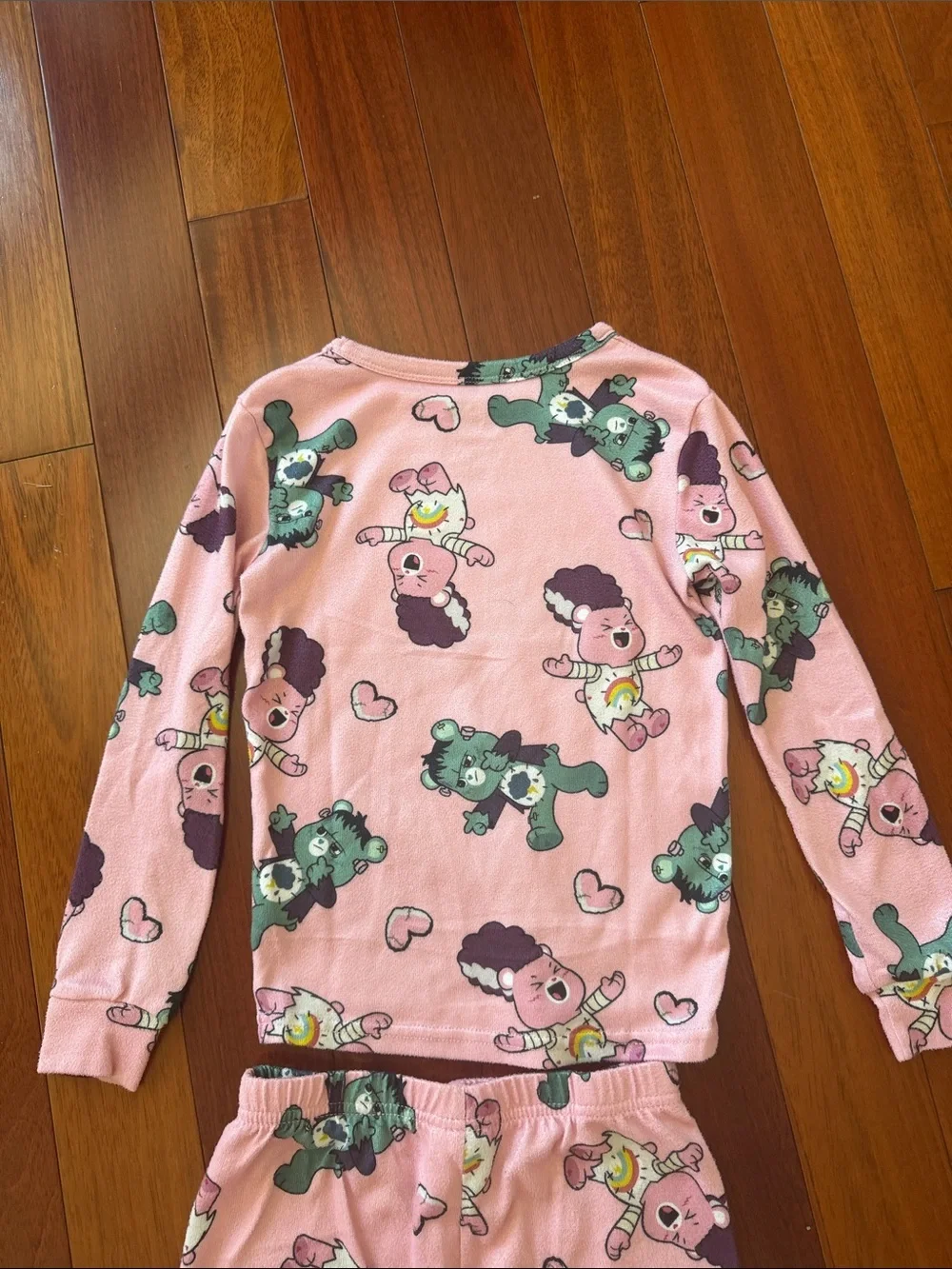 Kids Pink Care Bear Halloween Pajama Set